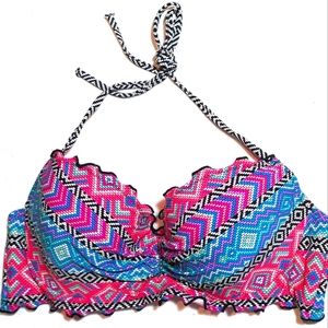sundazed boho bikini top push-up underwire 36C NWT